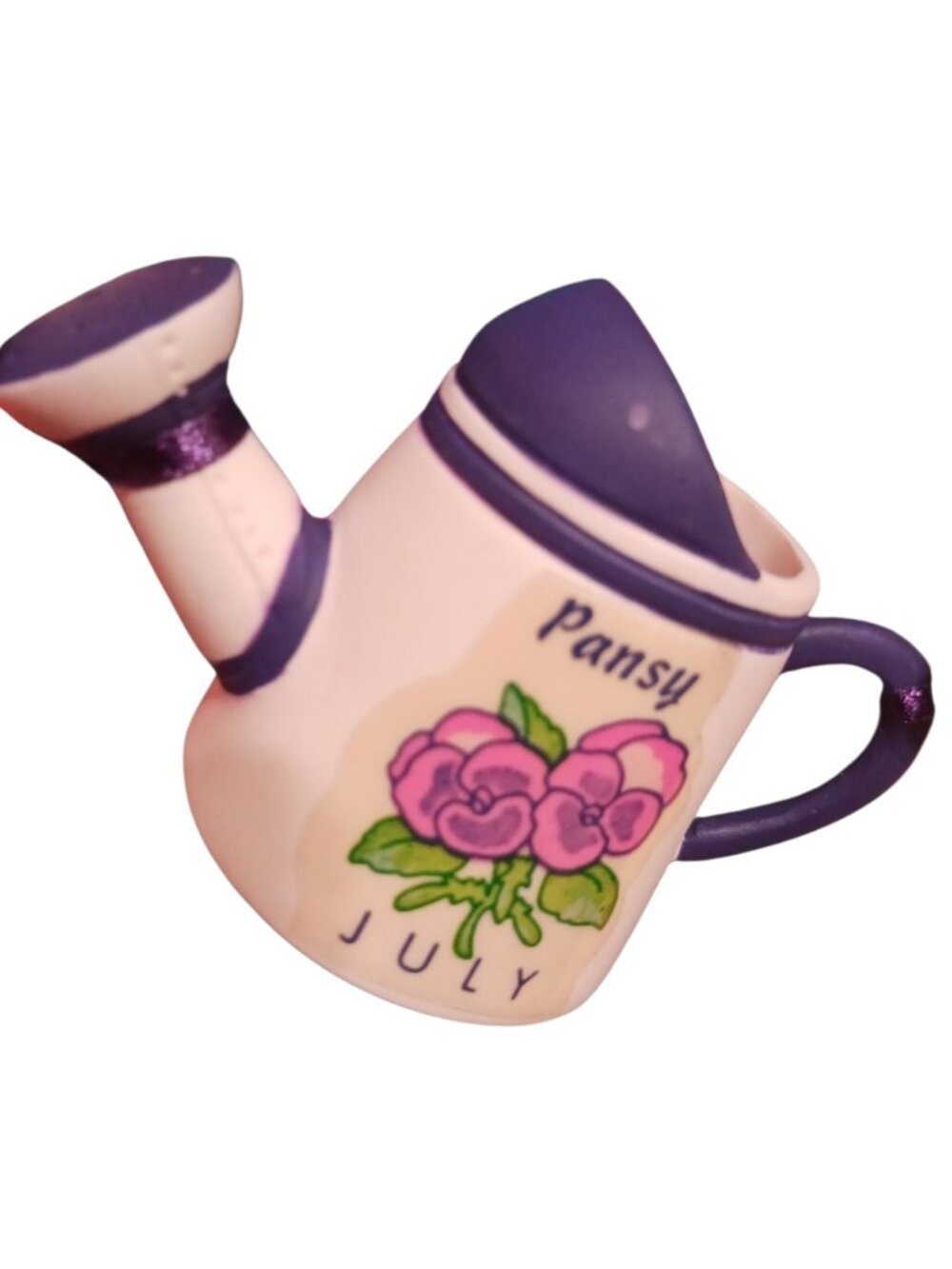 Precious Moments–style collectible doll a July month Pansy gardening doll "13" - Picture 9 of 9